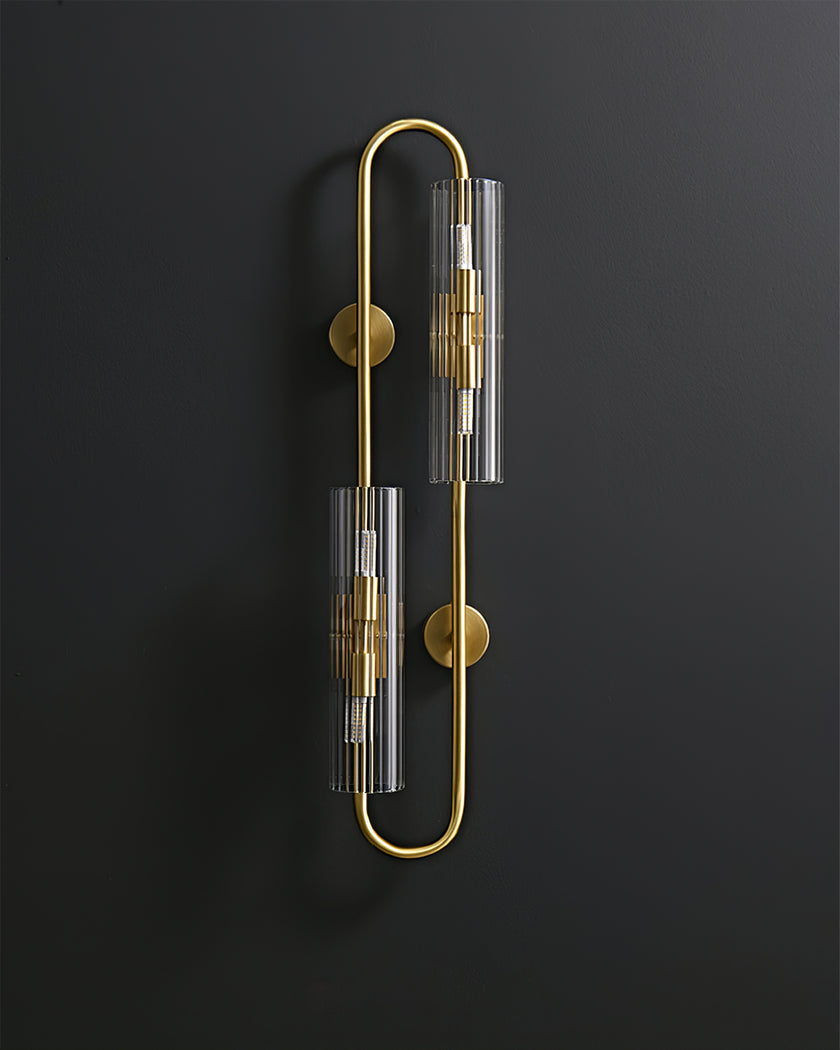 Double Brass Wall Light