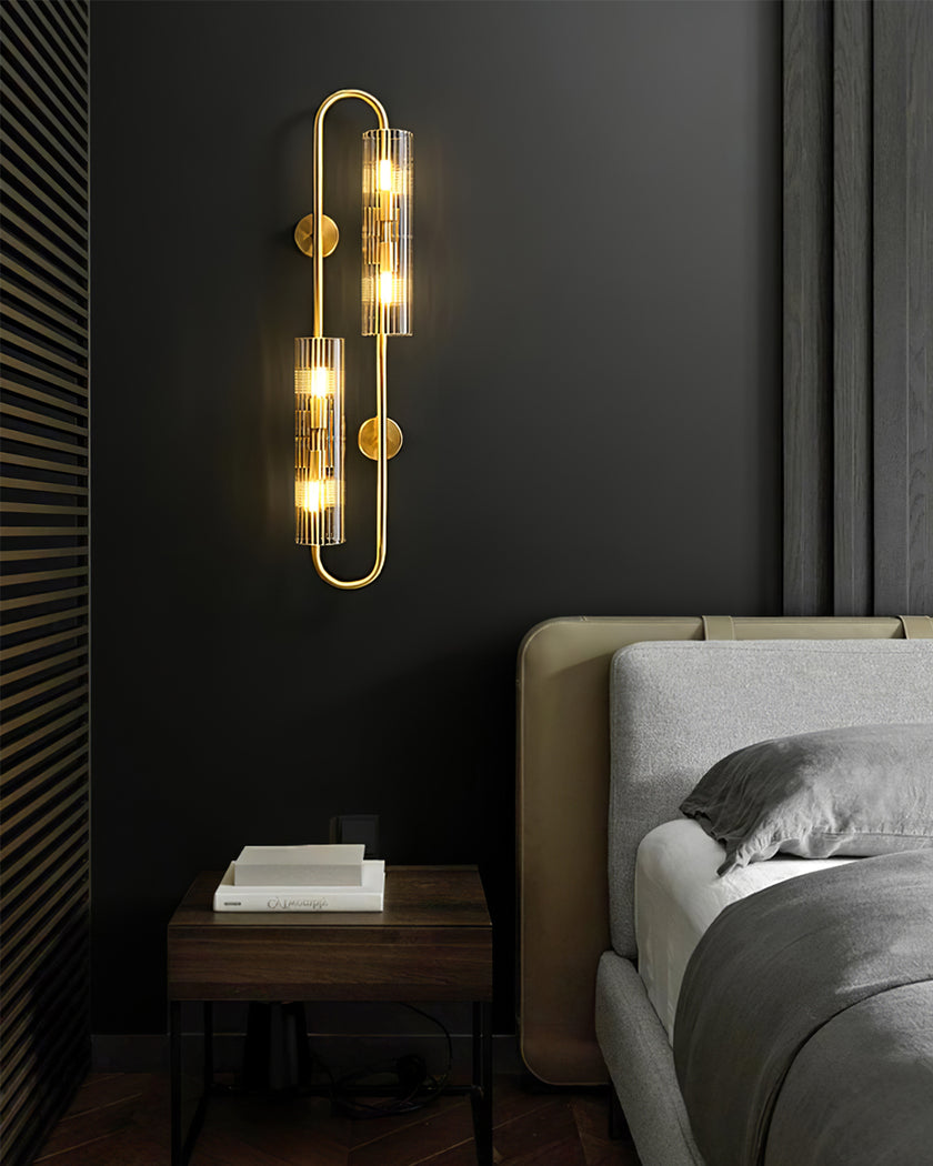 Double Brass Wall Light