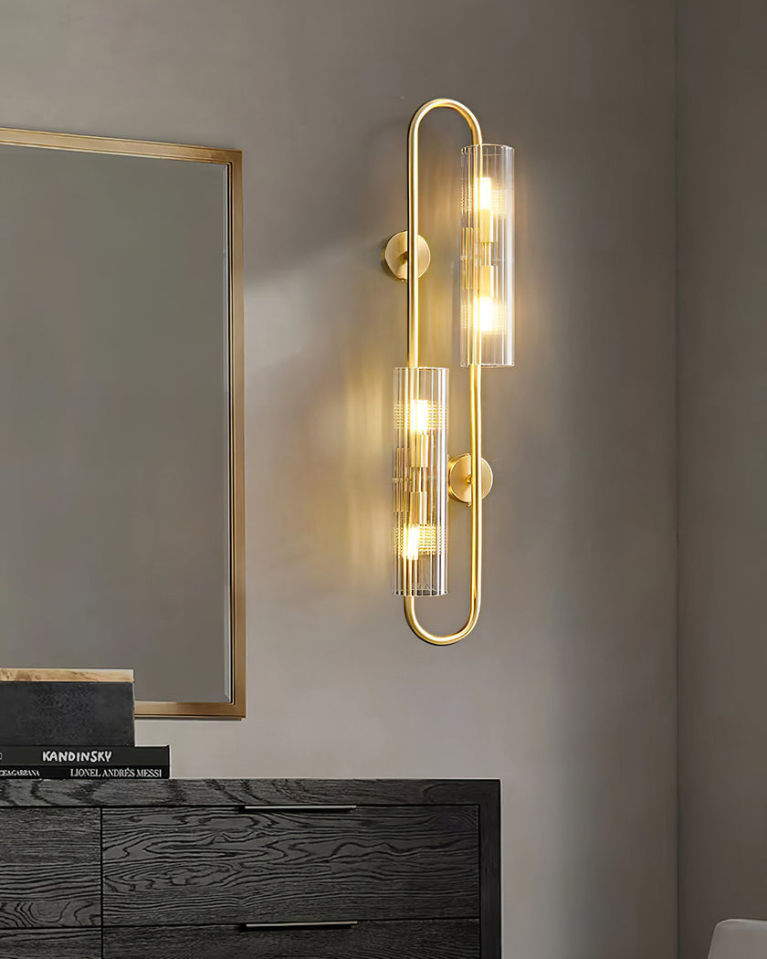 Double Brass Wall Light