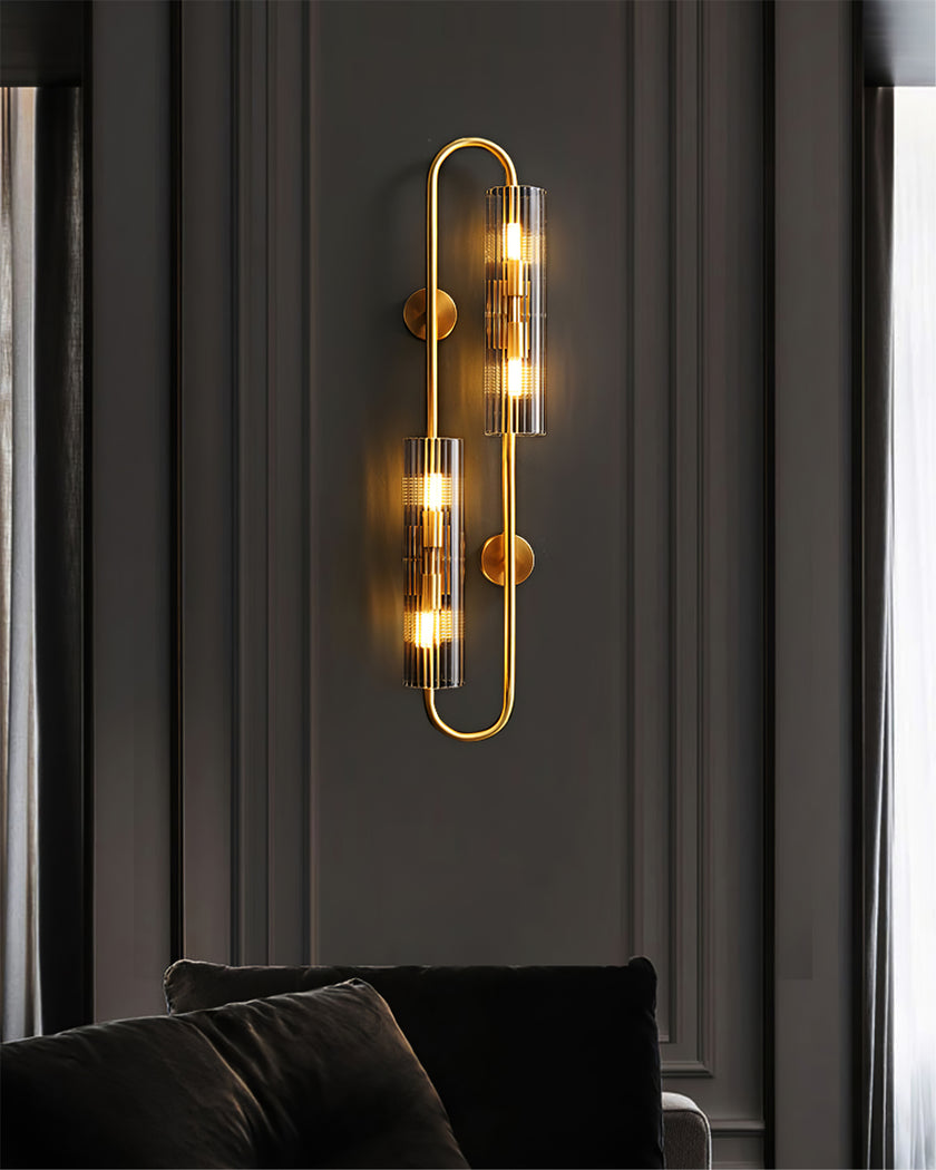 Double Brass Wall Light