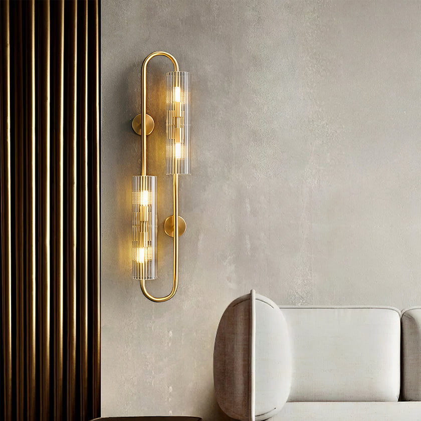 Double Brass Wall Light