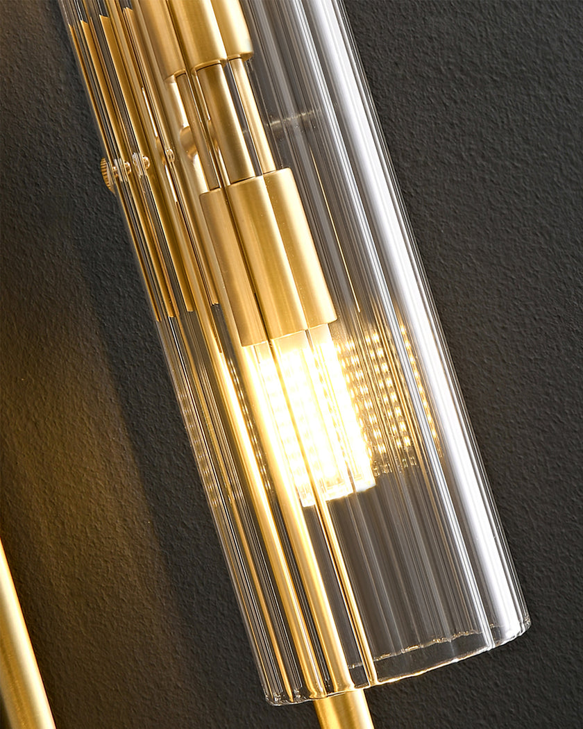 Double Brass Wall Light