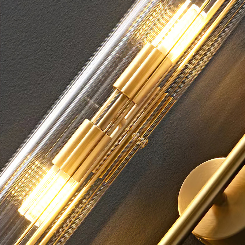 Double Brass Wall Light