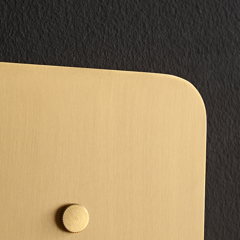 Luminária de parede de vidro quadrada arredondada