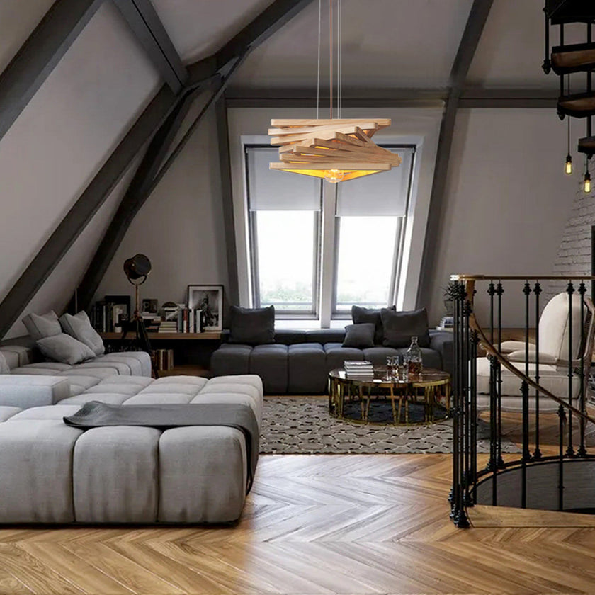 Spiral Triangle Pendant Light