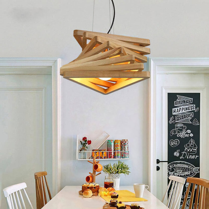 Spiral Triangle Pendant Light