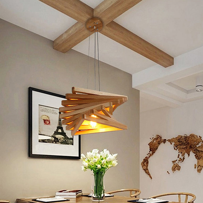 Spiral Triangle Pendant Light