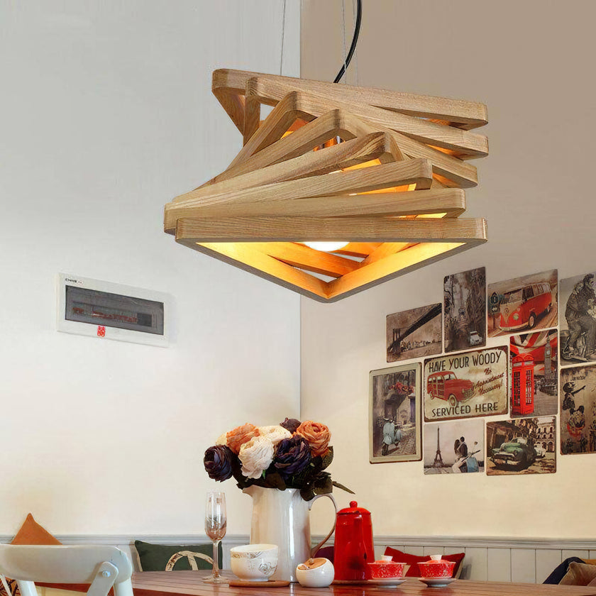 Spiral Triangle Pendant Light