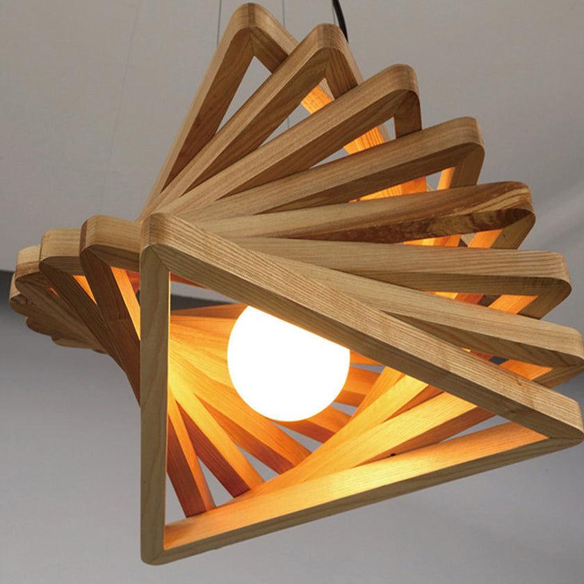 Spiral Triangle Pendant Light