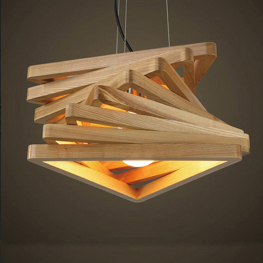 Spiral Triangle Pendant Light