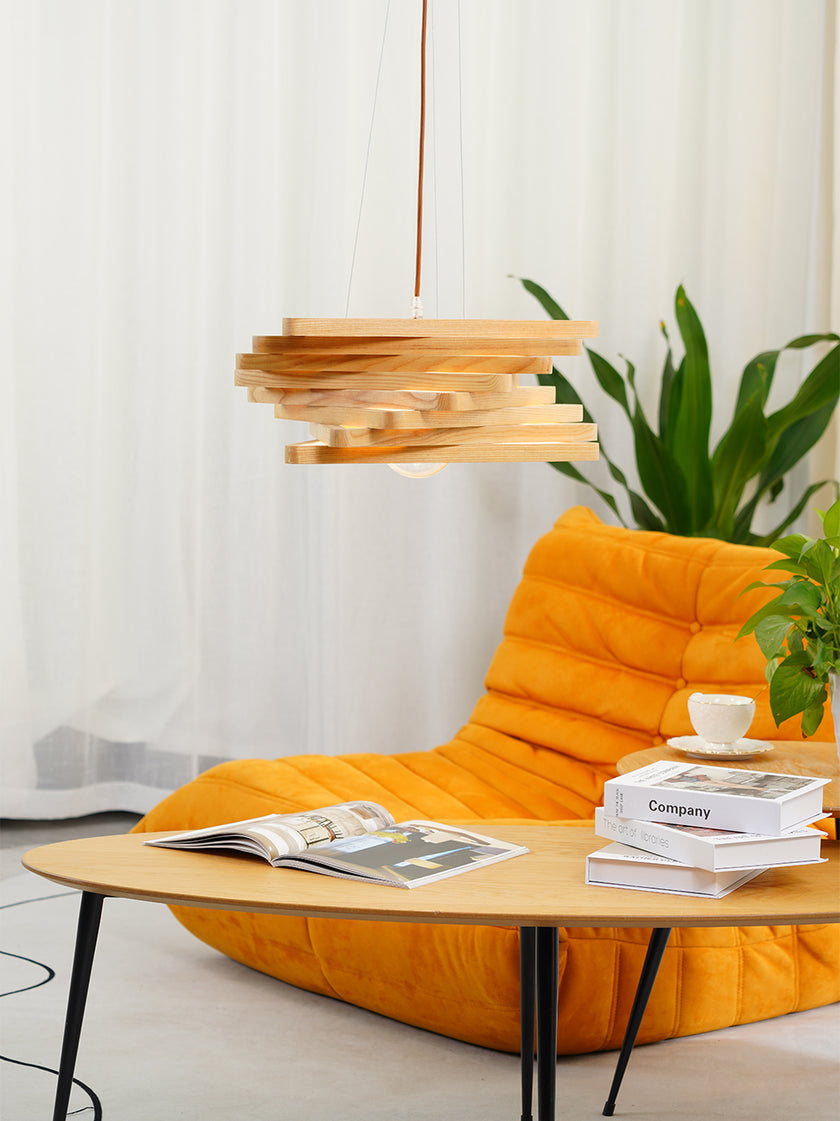 Spiral Triangle Pendant Light