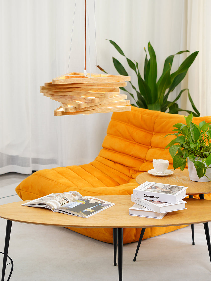 Spiral Triangle Pendant Light