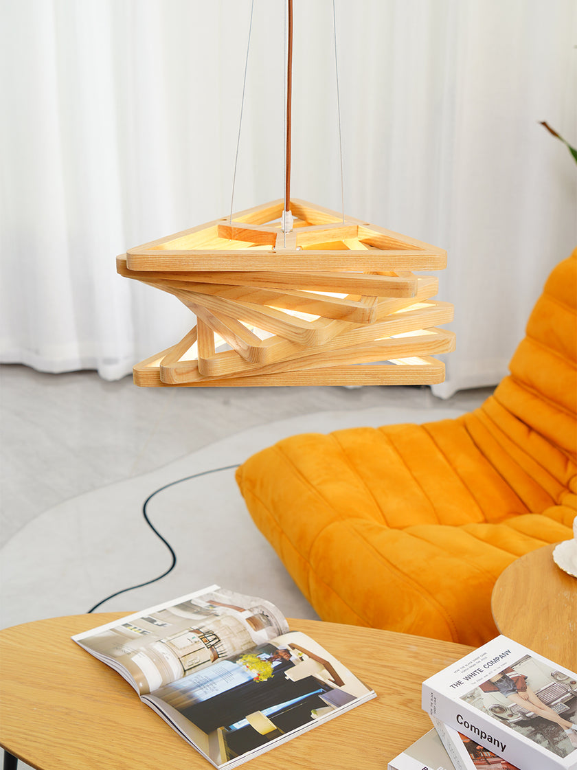 Spiral Triangle Pendant Light