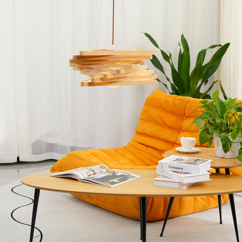 Spiral Triangle Pendant Light