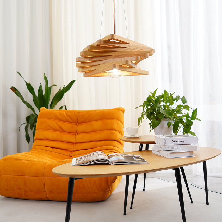 Spiral Triangle Pendant Light