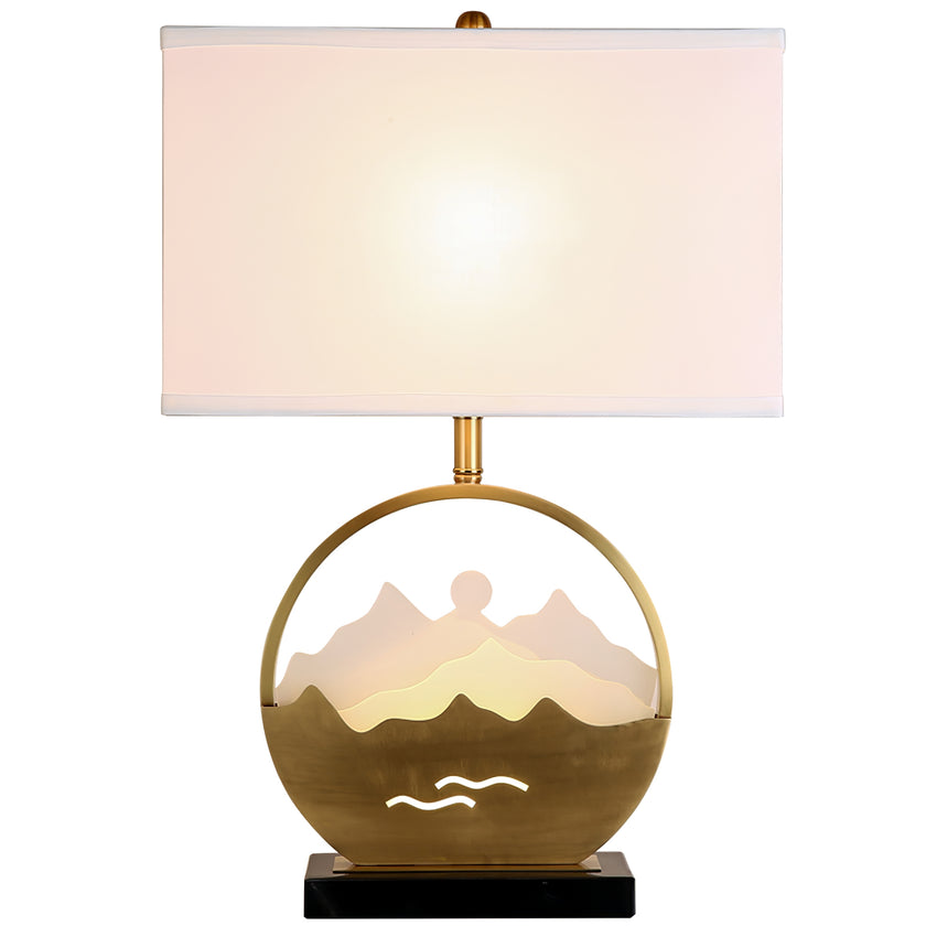 Trapezoid Marble Desk Light