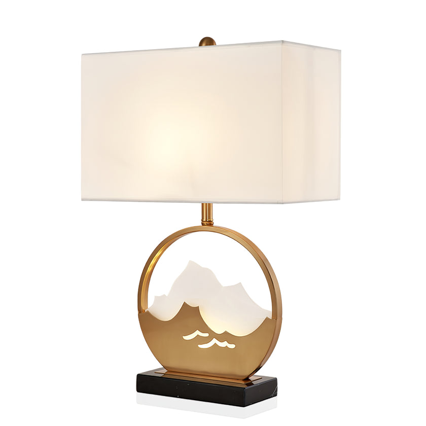 Trapezoid Marble Desk Light