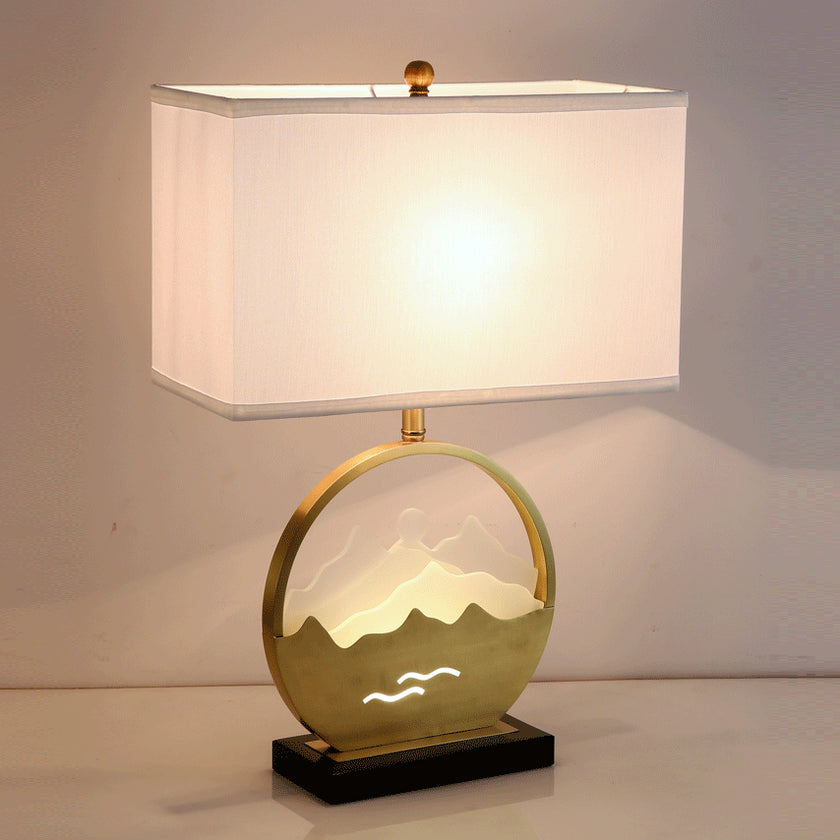 Trapezoid Marble Desk Light