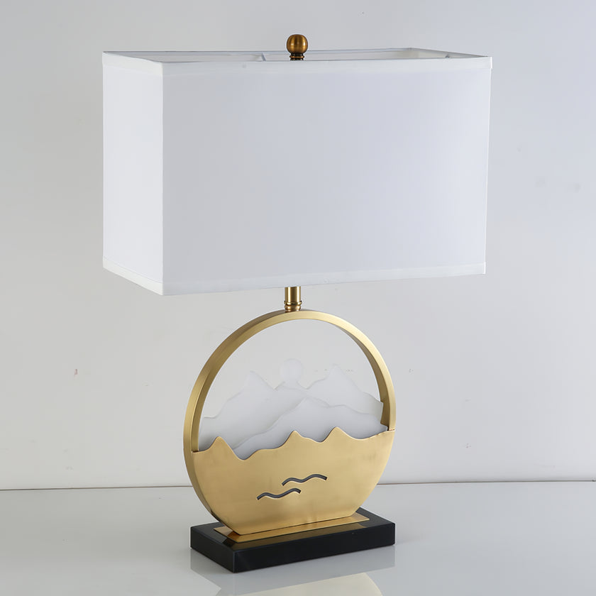 Trapezoid Marble Desk Light