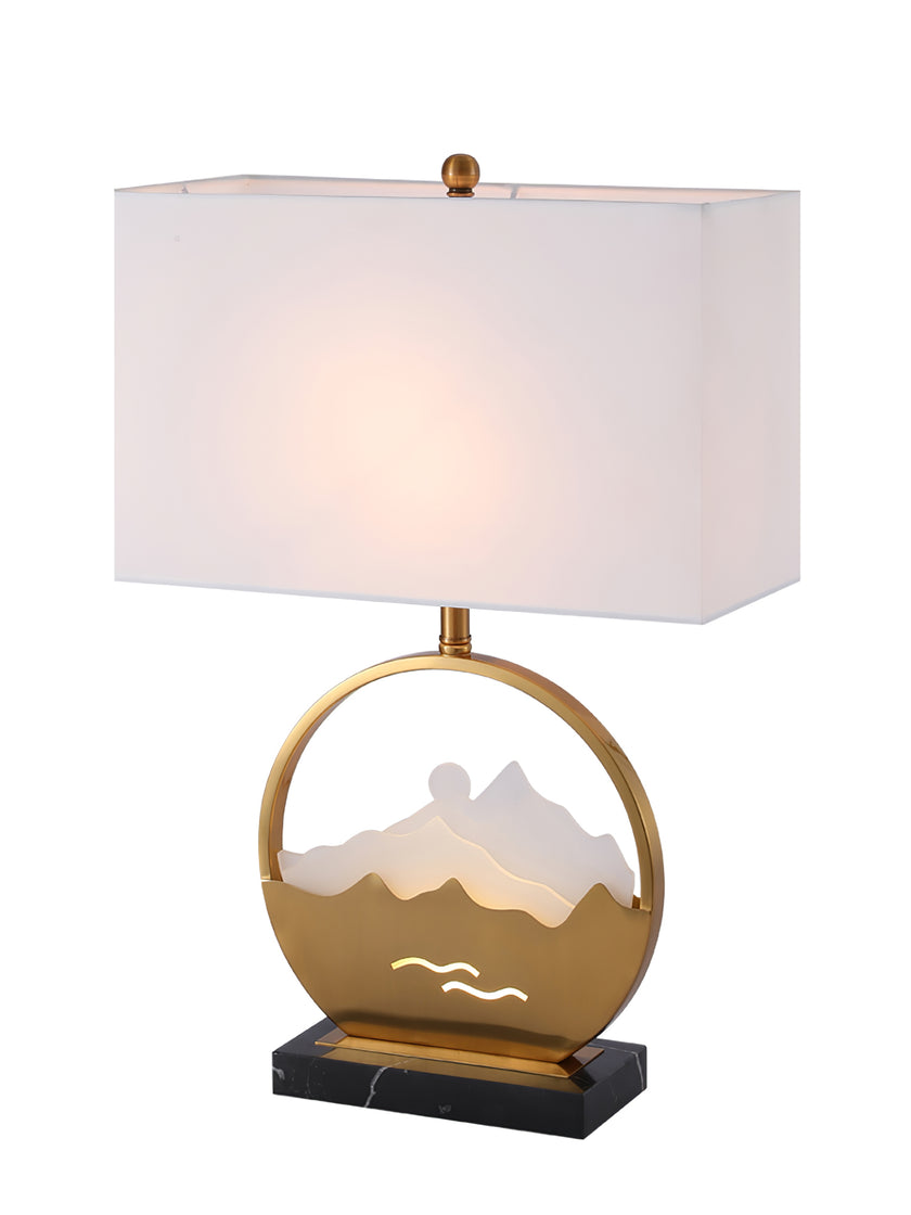 Trapezoid Marble Desk Light