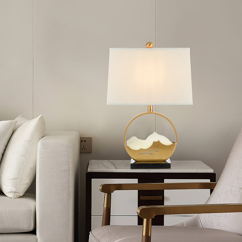 Trapezoid Marble Desk Light