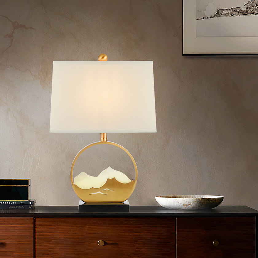 Trapezoid Marble Desk Light