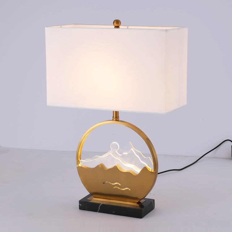 Trapezoid Marble Desk Light