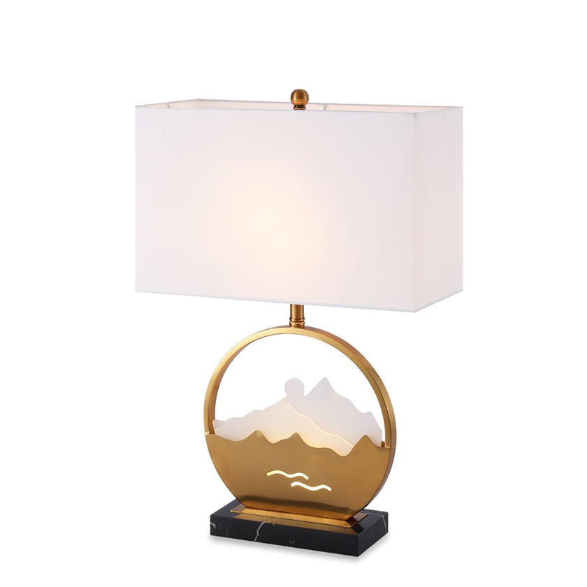 Trapezoid Marble Desk Light