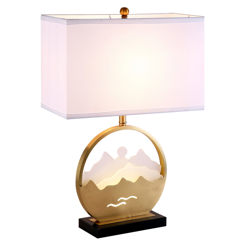 Trapezoid Marble Desk Light
