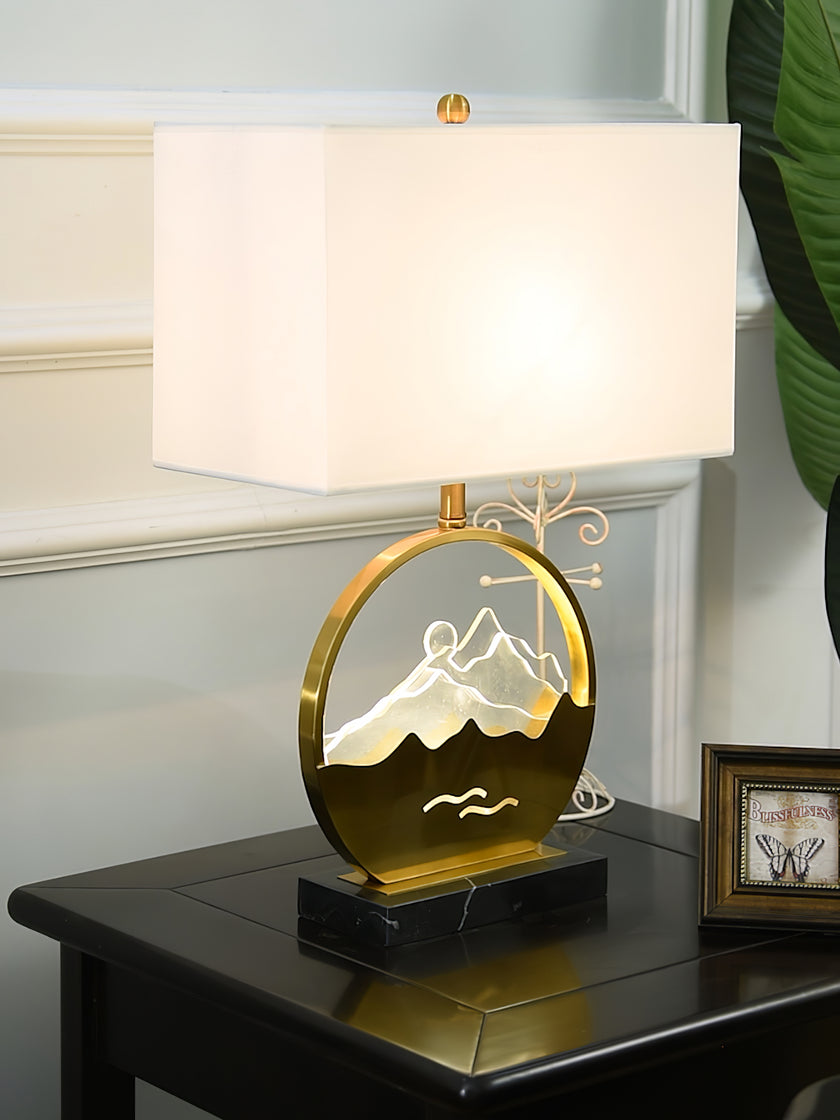 Trapezoid Marble Desk Light