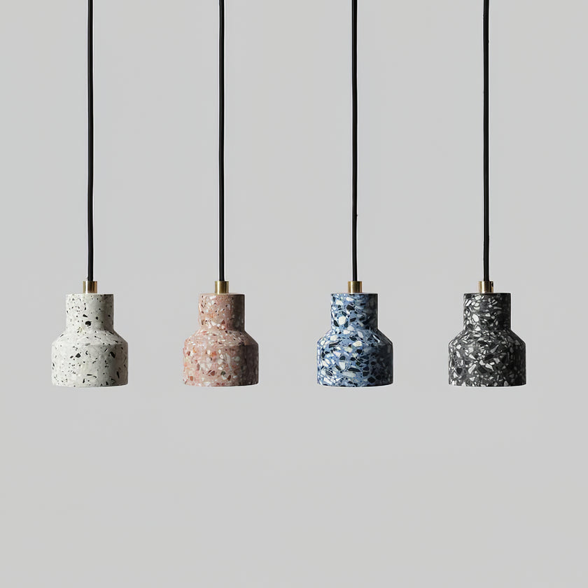 Lampe suspension en terrazzo