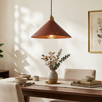 The Warm Detail: 4 Leather-Accented Lights with Vintage Character