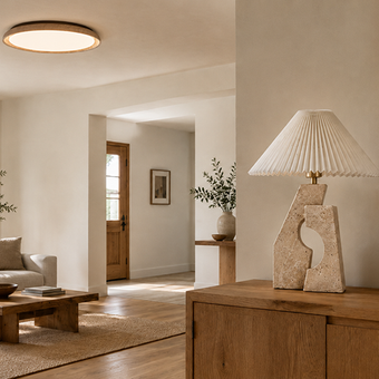 From Ceiling to Table: 7 Travertine Lights That Make a Room Feel More Finished