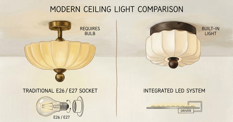 Integrated LED vs. Replaceable Bulbs: Which Ceiling Light Should You Buy?