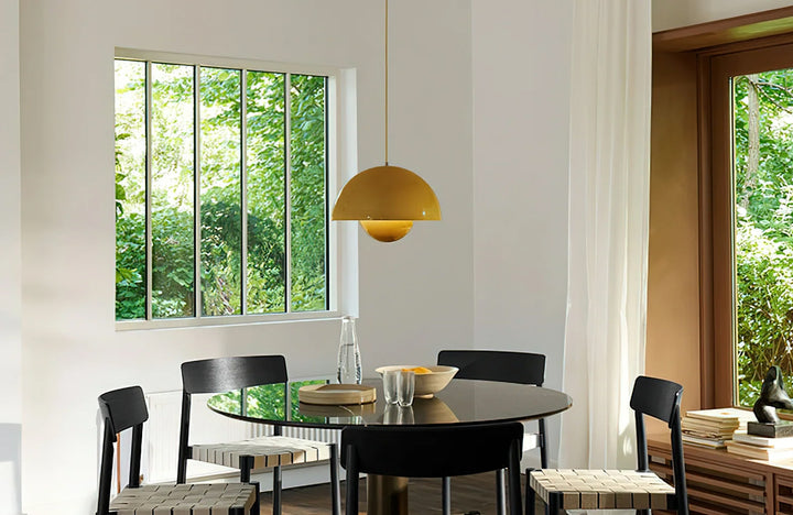 Colorful: The best pendant light styles for every dining room style.