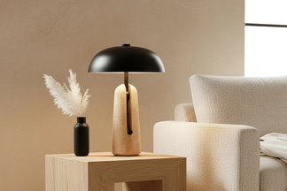 From Stone to Radiance: 6 Travertine Table Lamps That Bring Understated Luxury