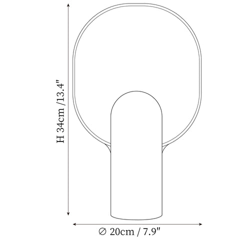 Khasseh Desk Lamp — Dimension drawings 1