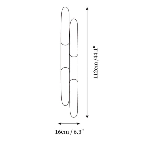 ∅ 6.3″ x H 44.1″ / Dia 16cm x H 112cm