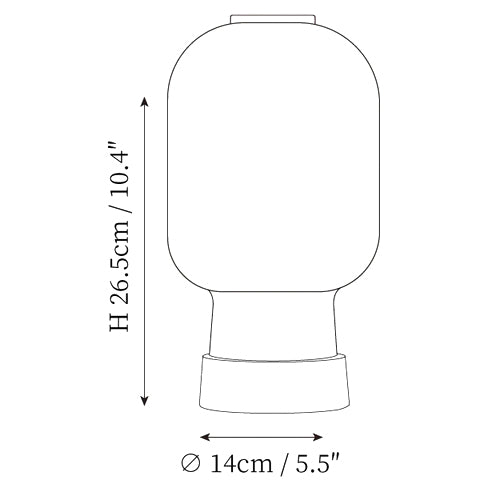 Amp Table Lamp — Dimension drawings 1