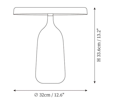 Eddy Tafellamp — Dimensioentekeningen 1