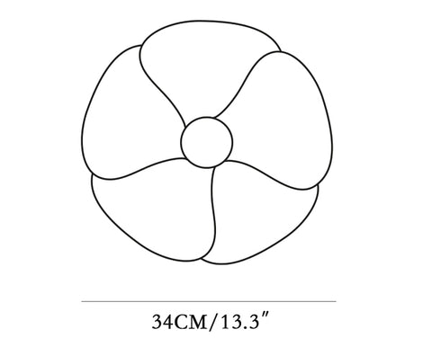 Lámpara de Pared Flower — Planos de dimensiones 1
