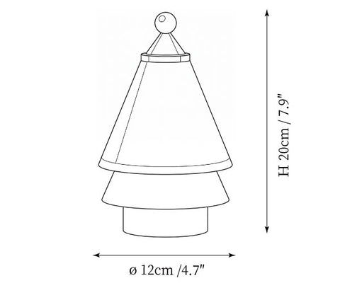 Luminária de Mesa Abietia — Desenhos técnicos 1