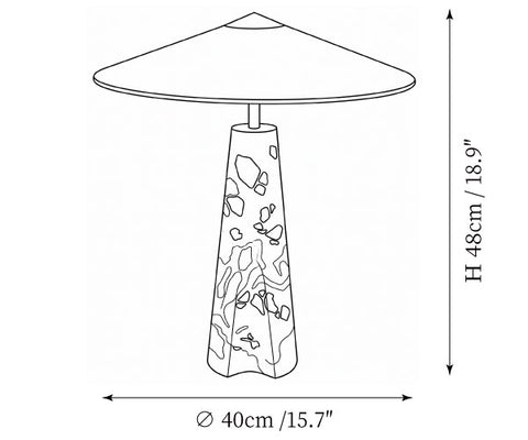Acumina Table Lamp — Dimension drawings 1