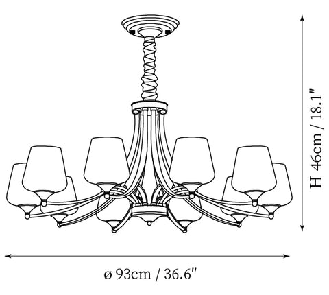 Candeeiro Adalyn — Desenhos técnicos 3