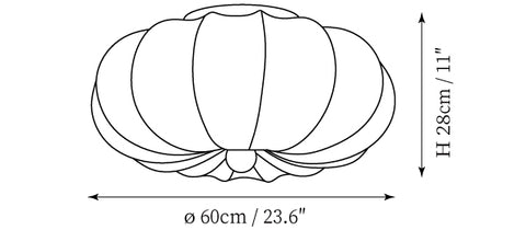 Aeron Plafondlamp — Dimensioentekeningen 1
