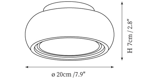 Tivoli Ceiling Lamp — Dimension drawings 1
