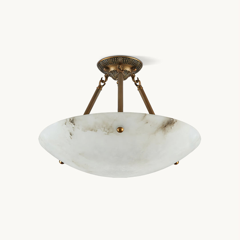 Alabaster Bowl Ceiling Lamp