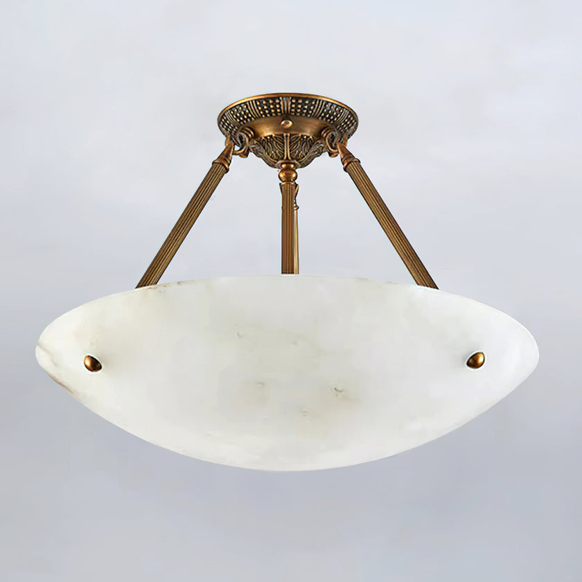 Alabaster Bowl Ceiling Lamp