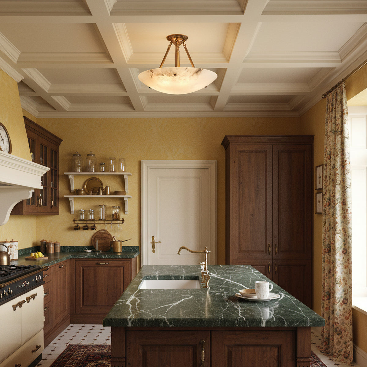 Alabaster Bowl Ceiling Lamp – detail 2