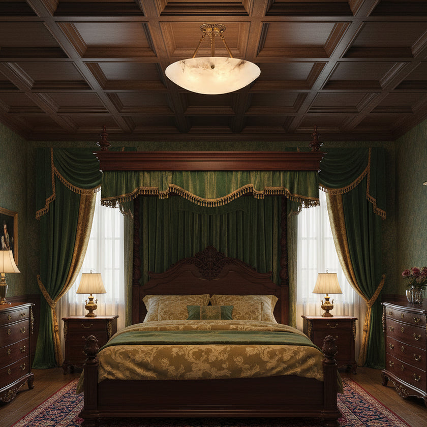 Alabaster Bowl Ceiling Lamp